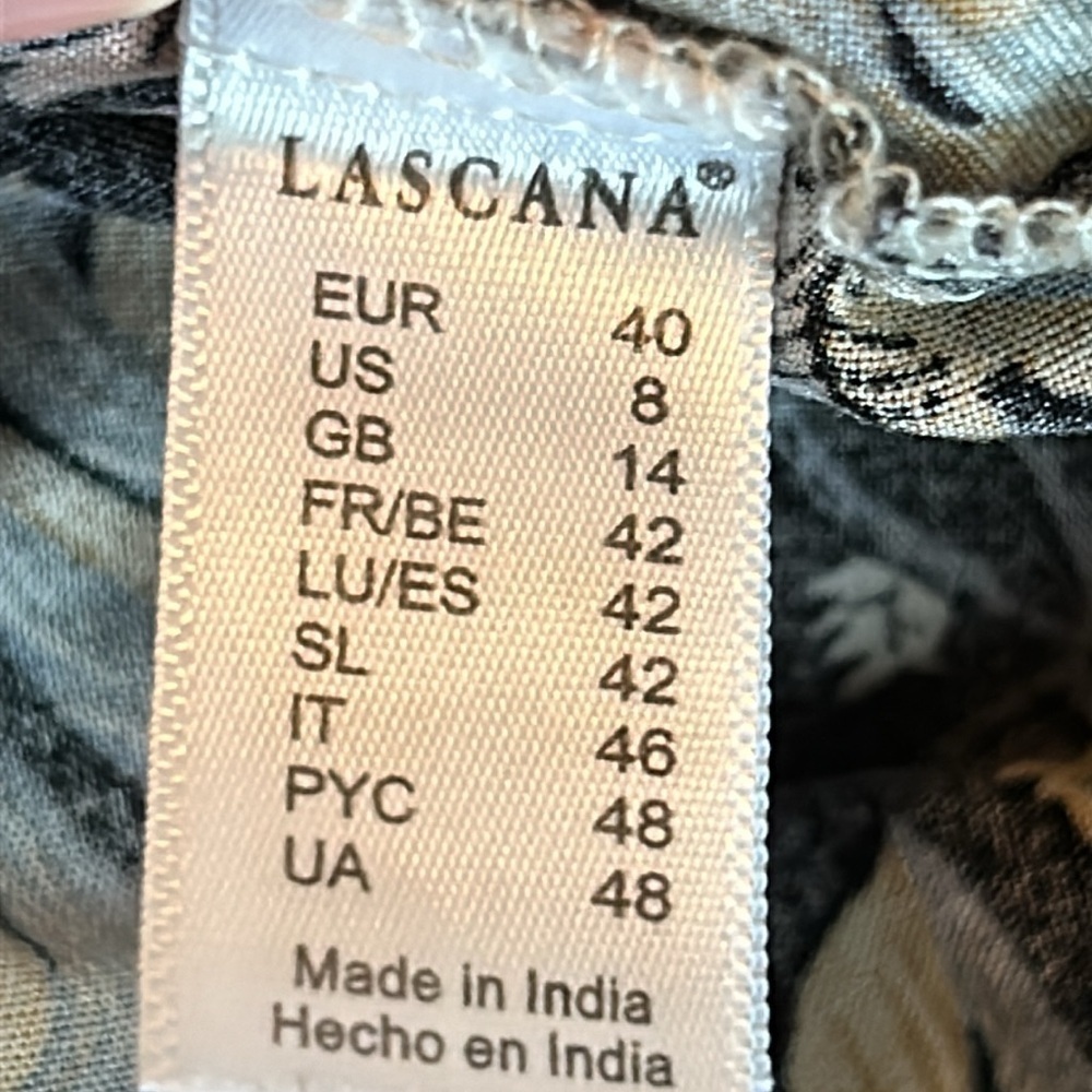 LASCANA Floral Long Sleeve Peasant Blouse Top Women’s Size 8 - Picture 6 of 8